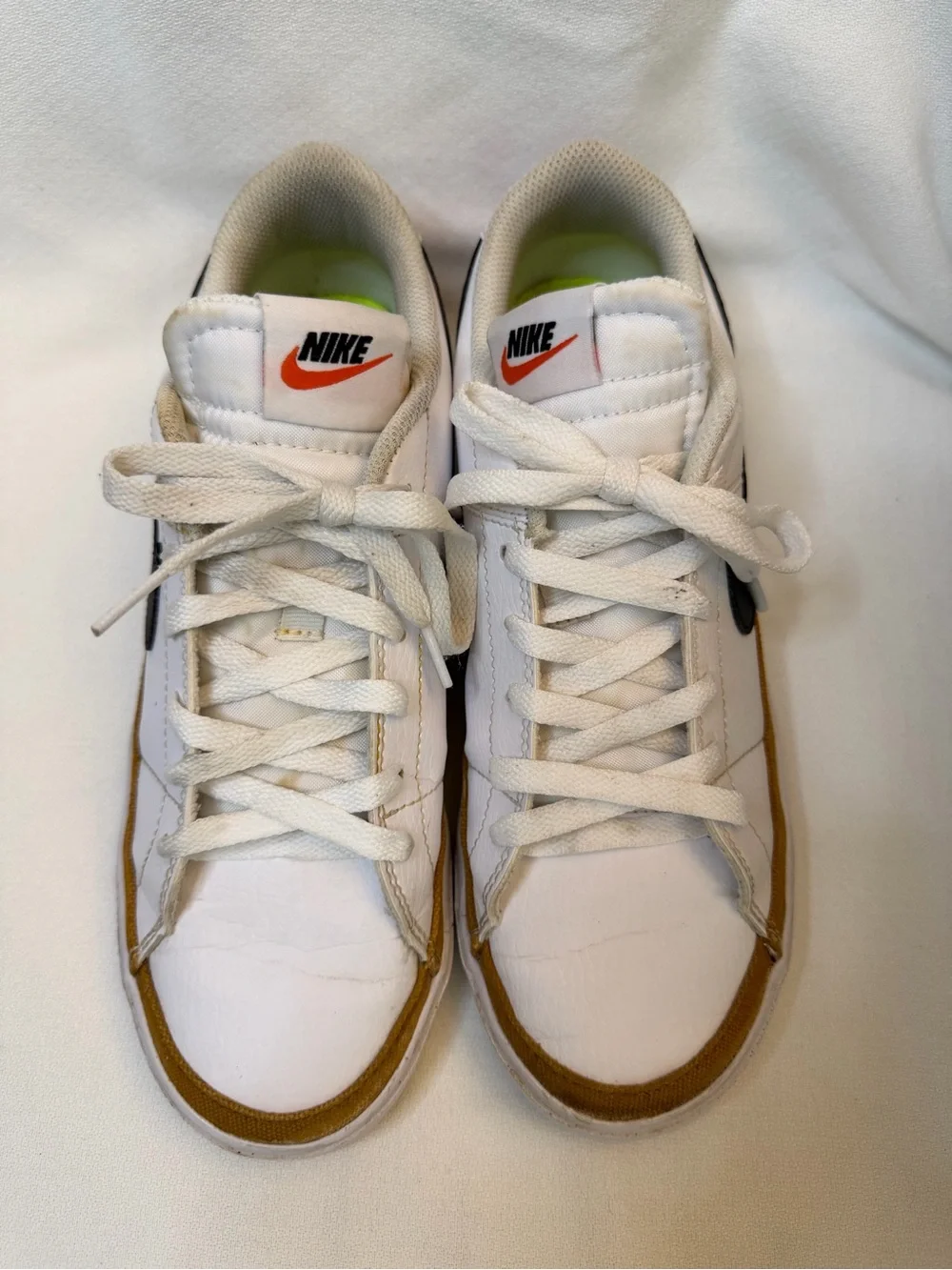 Nike Court Legacy Next Nature Sneakers White Desert Ochre Size 9